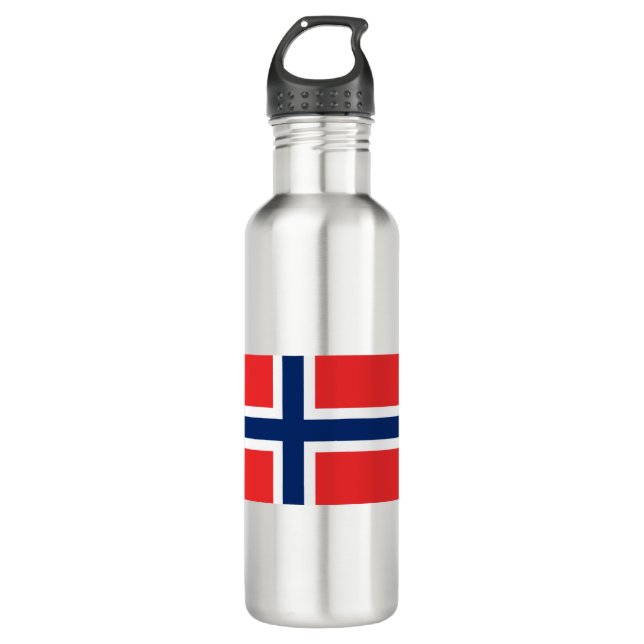 Norway Flag Stainless Steel Water Bottle (Front)