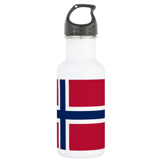Norway Flag Stainless Steel Water Bottle (Front)