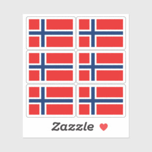 Norway Flag Sticker Collection – Pack of 6