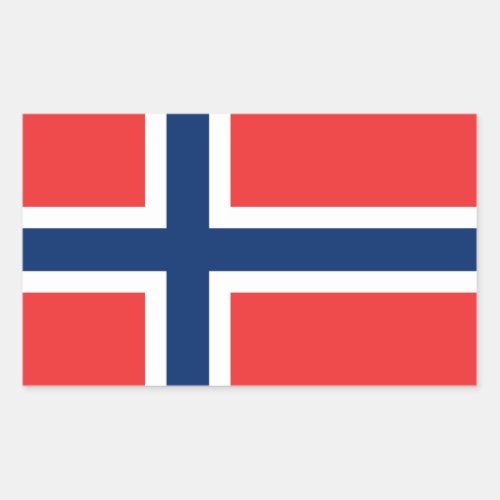 Norway Flag Stickers Rectangular Sticker