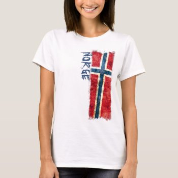Norway Flag T-shirt by RodRoelsDesign at Zazzle