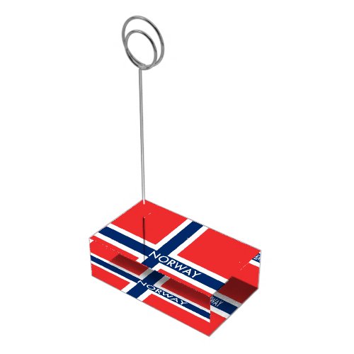 Norway flag table place card holders for wedding