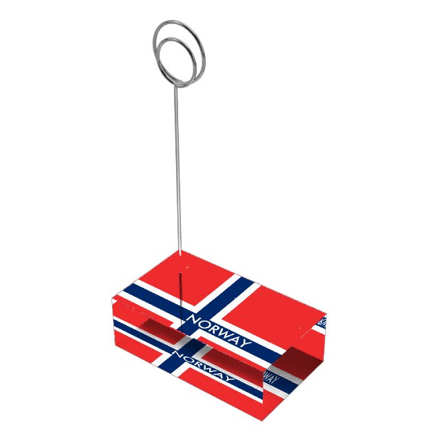 Norway flag table place card holders for wedding (Corner)