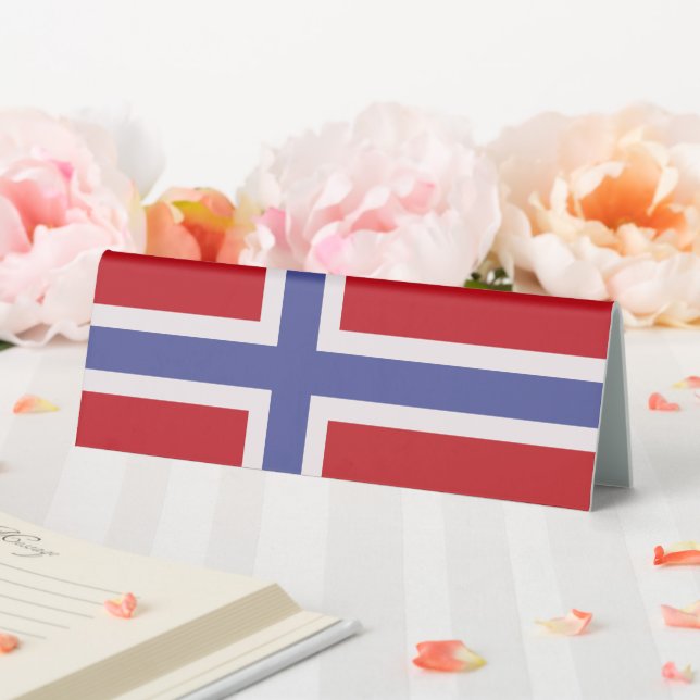 Norway flag table tent (In SItu (Wedding))