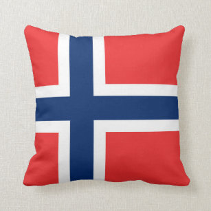 Norway Flag Throw Pillow