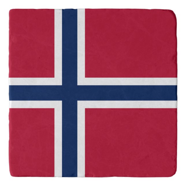 Norway Flag Trivet (Front)