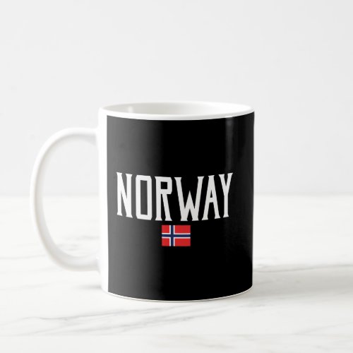 Norway Flag Vintage White Text Coffee Mug
