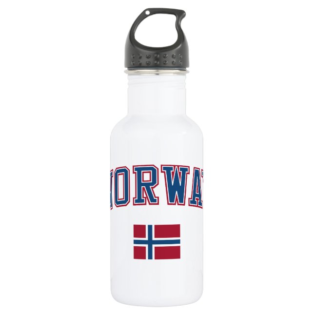 Norway + Flag Water Bottle (Front)