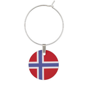 Norway flag wine charm