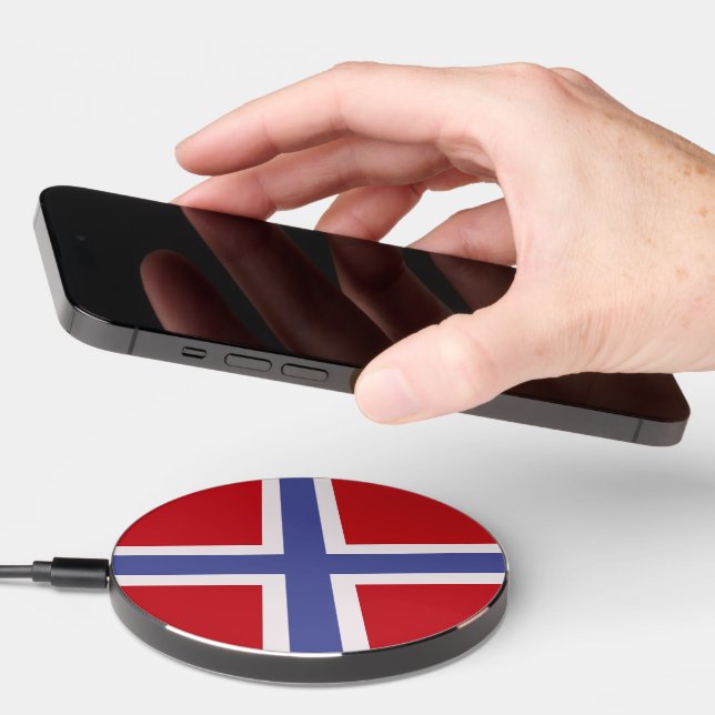 Norway flag wireless charger  (Hand)