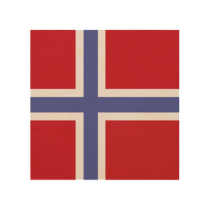 Norway flag wood wall art