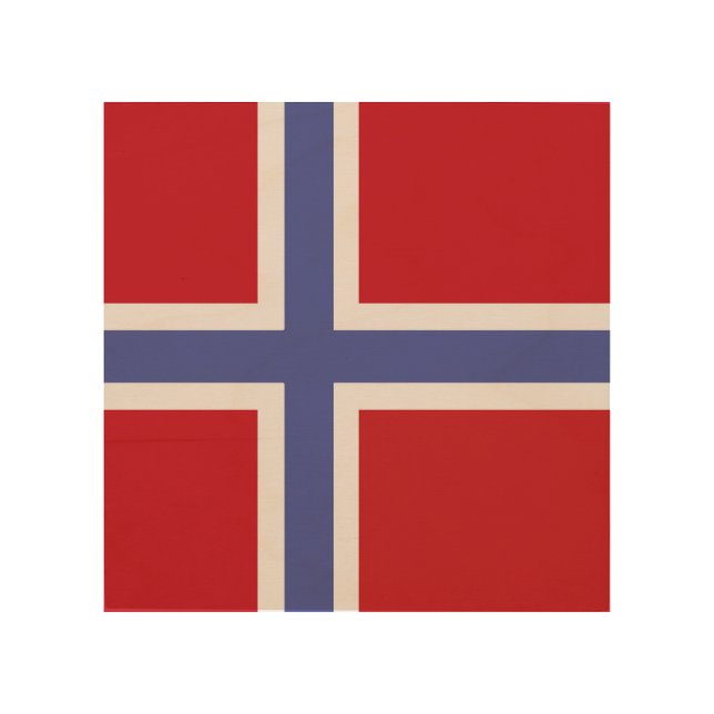 Norway flag wood wall art (Front)