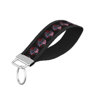 Norway flag wrist keychain