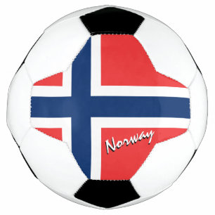 Norway Football & Norwegian Flag / Sports Soccer Ball