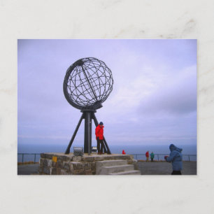 Norway, Globe at the North Cape Postcard