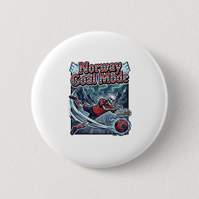 Norway Goal Mode Skeleton Striker Nations Streetwe Button (Front)