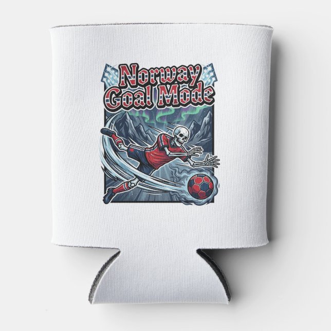 Norway Goal Mode Skeleton Striker Nations Streetwe Can Cooler (Front)