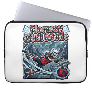 Norway Goal Mode Skeleton Striker Nations Streetwe Laptop Sleeve