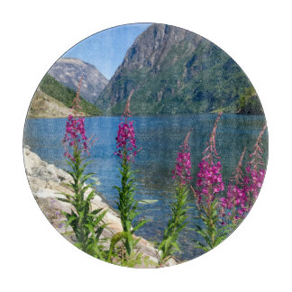 Norway Gudvangen Village Scene Cutting Board