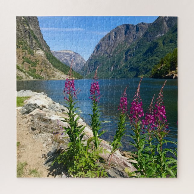 Norway Gudvangen Village Scene Jigsaw Puzzle (Vertical)