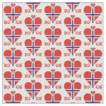 Norway Hearts and Swirls small pattern Fabric