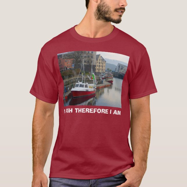 Norway, I fish therefore I am T-Shirt (Front)