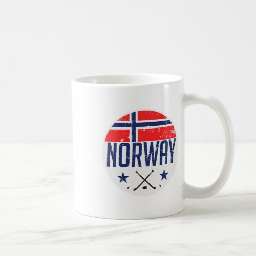 Norway Ice Hockey Flag Jersey Supporter Nordic Fan Coffee Mug