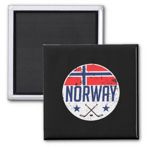 Norway Ice Hockey Flag Jersey Supporter Nordic Fan Magnet