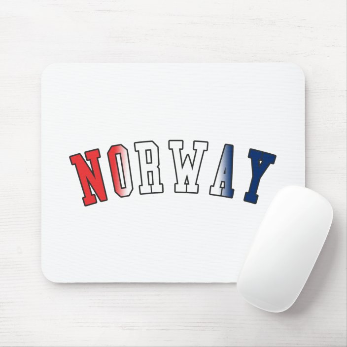 Norway in National Flag Colors Mouse Pad