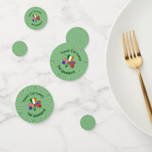 Norway Ireland USA Shamrock Flag Personalized  Confetti