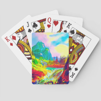 Norway landscape poker cards