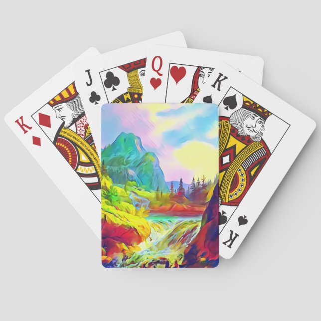 Norway landscape   poker cards (Back)