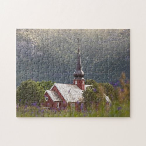 Norway Lofoten Church Jigsaw Puzzle