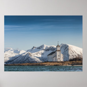 Norway Lofoten Church Poster