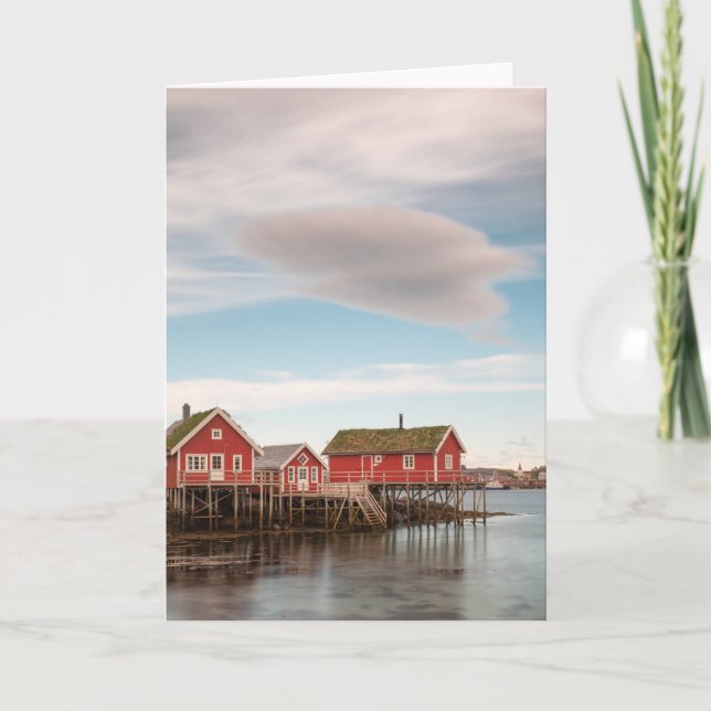 Norway Lofoten Fishing Village Card (Front)