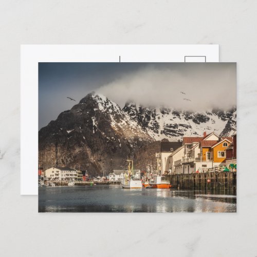 Norway Lofoten Henningsvaer Holiday Postcard