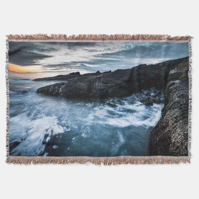 Norway Lofoten Islands Throw Blanket (Front)