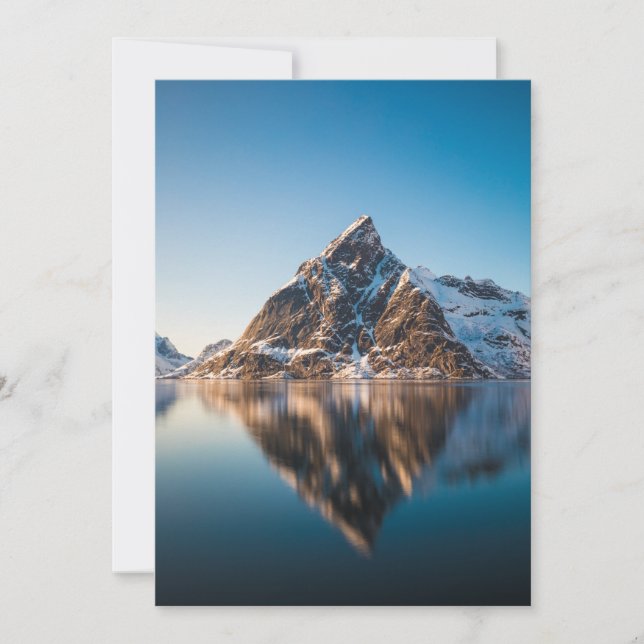 Norway Lofoten Mountain Card (Front)