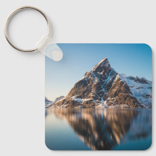 Norway Lofoten Mountain Keychain