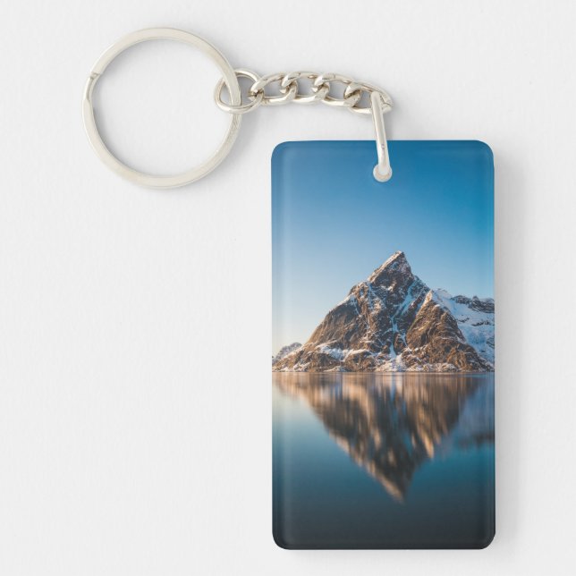 Norway Lofoten Mountain Keychain (Front)