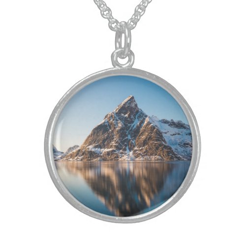 Norway Lofoten Mountain Sterling Silver Necklace