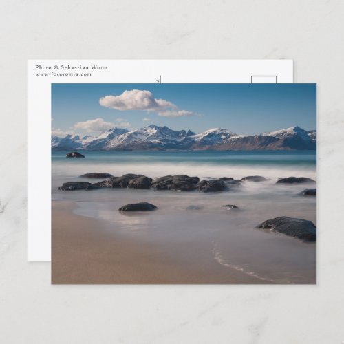 Norway Lofoten Vikten Beach Postcard