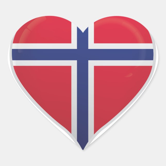 Norway love flag pride heart sticker (Front)