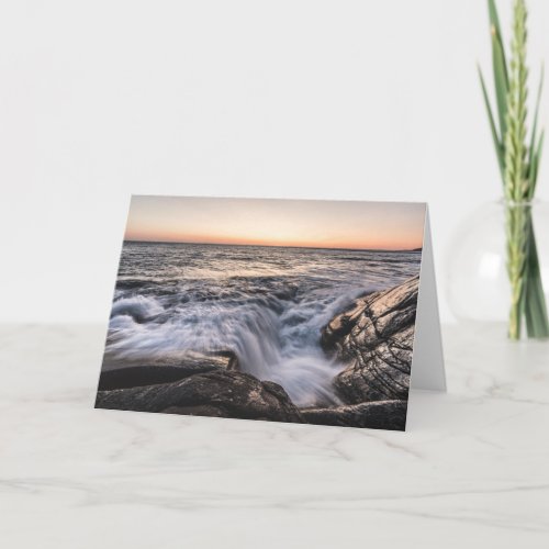 Norway Minimalist Coastal Landscape Photo  Card