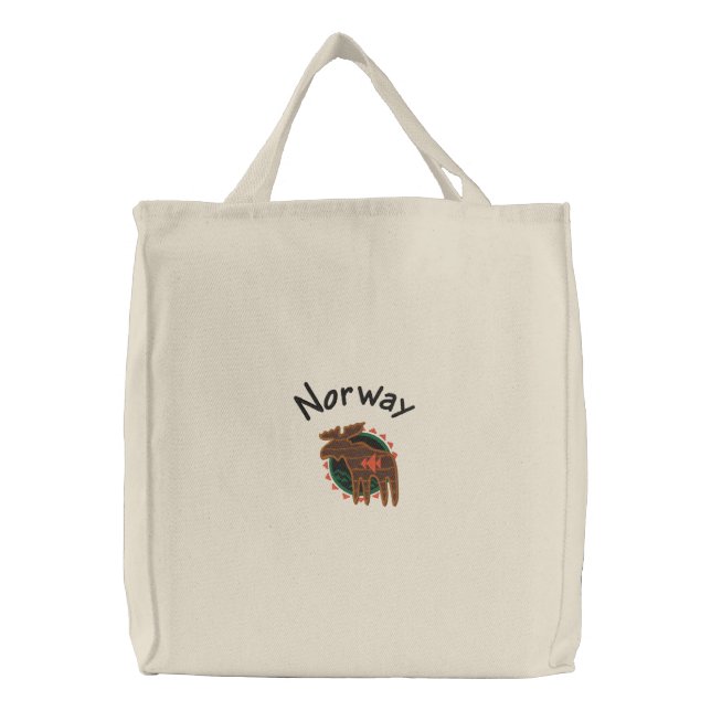 Norway Moose Embroidered Bag (Front)