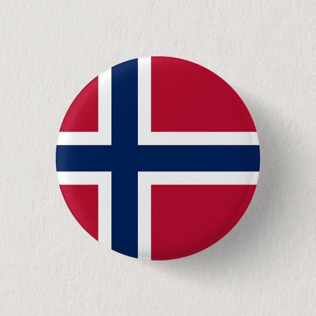 Norway National Flag Button (Front)