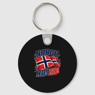 Norway norge flag vintage norwegian football fan keychain