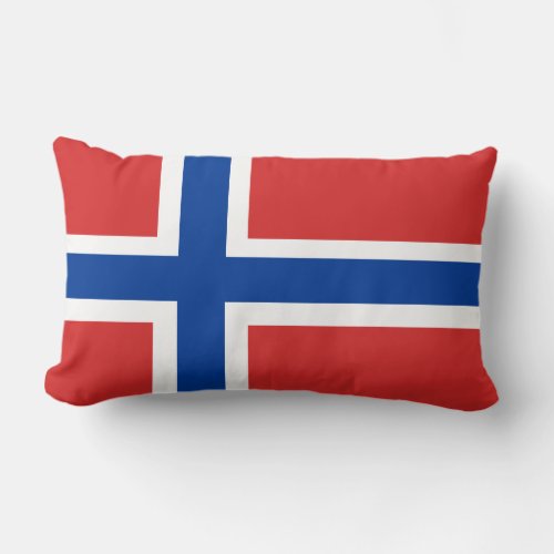 Norway  Norge Norwegian Flag no text Accent Lumbar Pillow