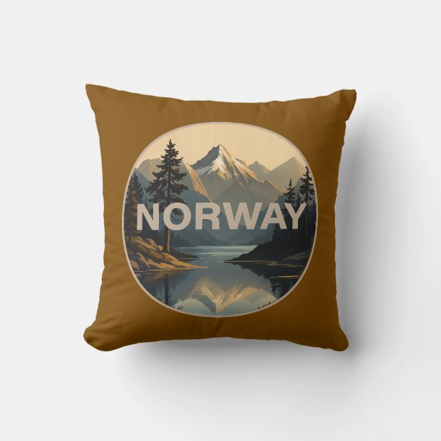 Norway Norge Scandinavia Europe Throw Pillow (Front)