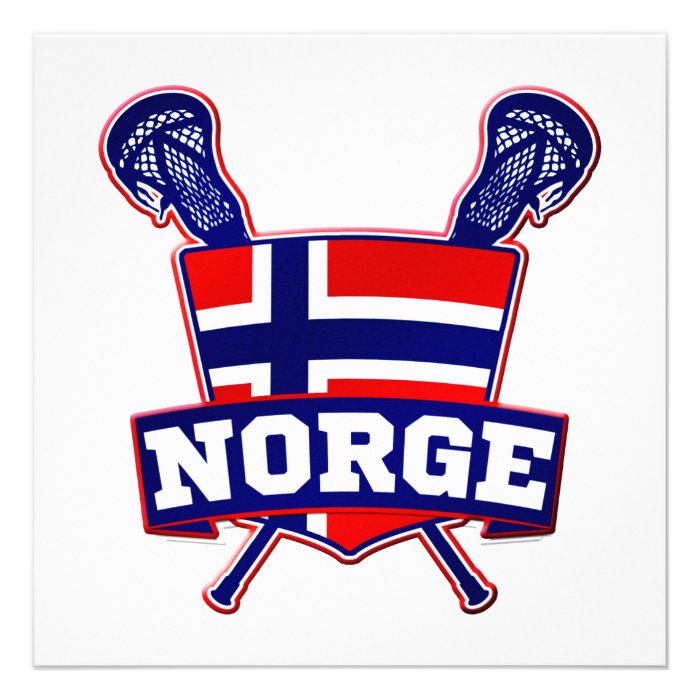 Norway Norsk Lacrosse Custom Invites